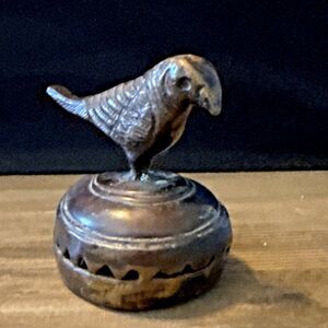 Vintage Indian Brass "Vajri" Foot Scrubber Rattle Sparrow Bird Collectible